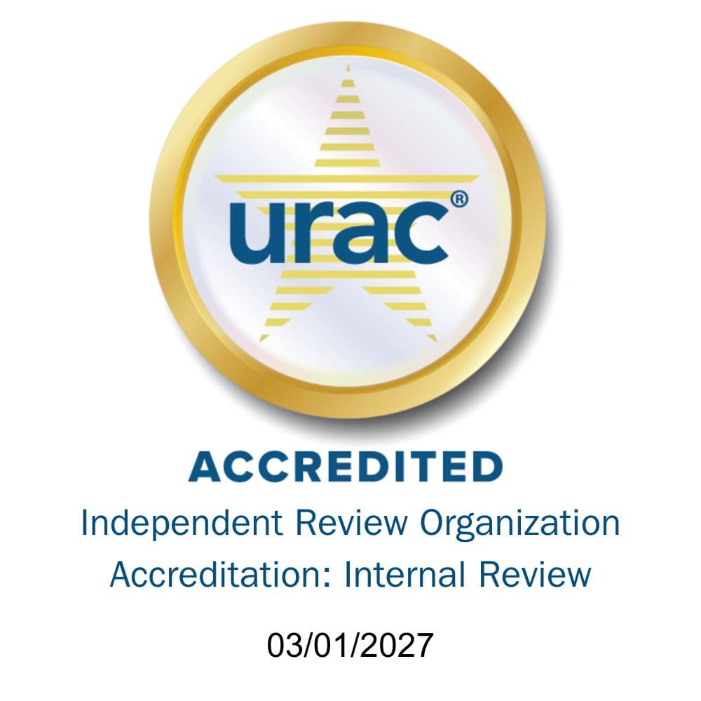 Independent Review Organization (IRO) certification seal